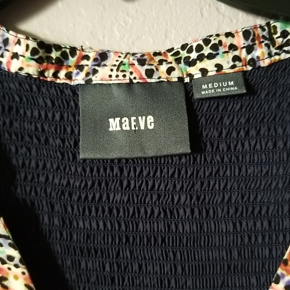 Maeve women’s dress Medium tiled amethyst colorful pattern mini Anthropologie - Picture 7 of 7